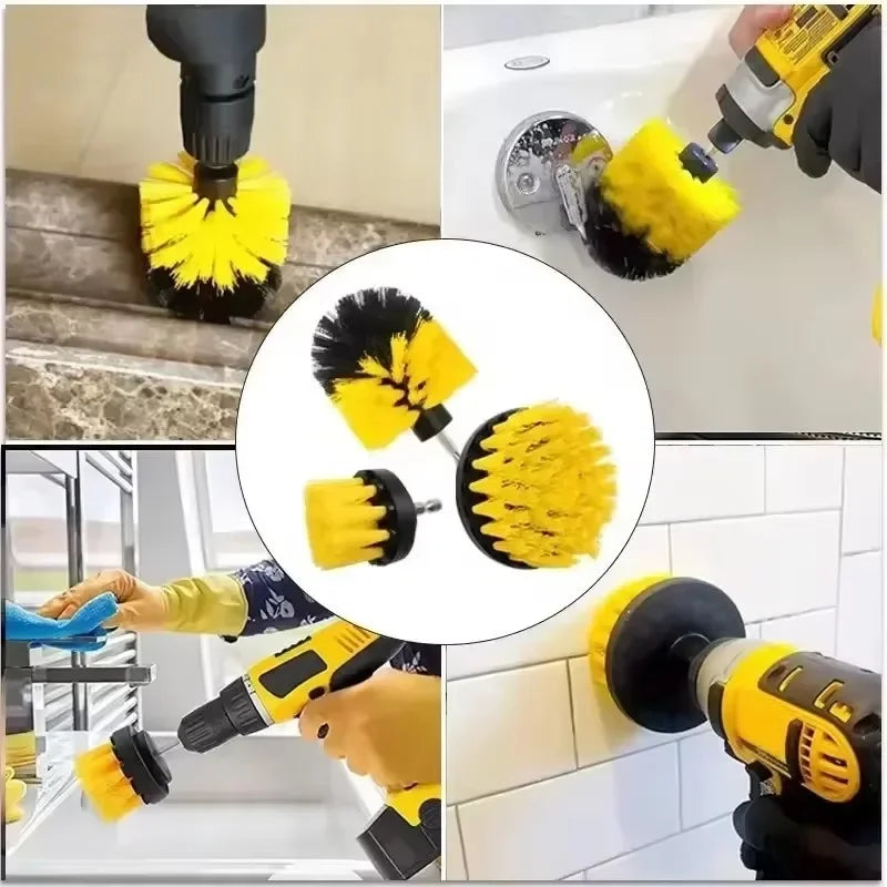 Brush Drill Brush Attachment Power Scrubber Tools For Cleaning Carpet & Leather And Upholstery Soft Cleaning Brush Accessories
