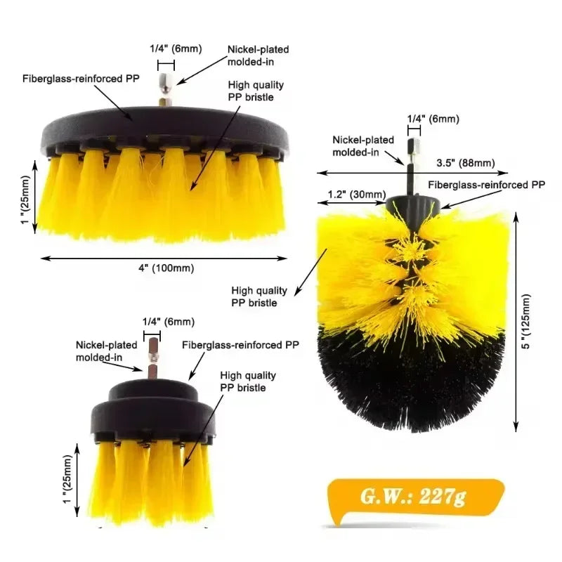 Brush Drill Brush Attachment Power Scrubber Tools For Cleaning Carpet & Leather And Upholstery Soft Cleaning Brush Accessories