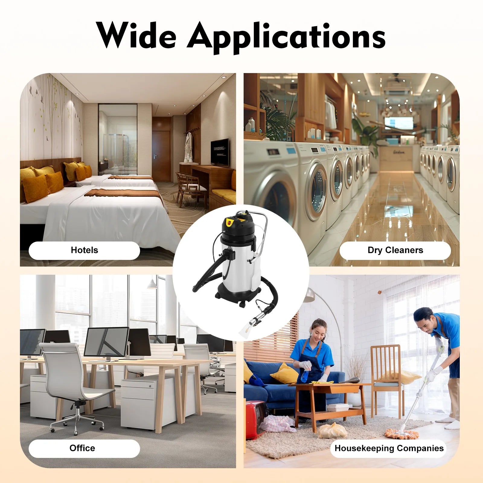 3in1 40L Commercial Carpet Cleaning Machine,Vacuum Cleaner Extractor