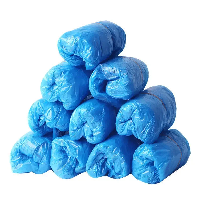 100-1000pcs Disposable Waterproof Shoe Cover Plastic Non-slip Foot Cover Indoor PE Padded Overshoes Rain Mud-proof Shoe Cover