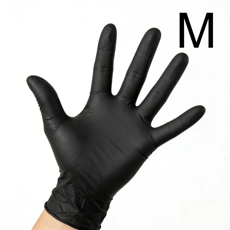60/120PCS Disposable Black Nitrile Gloves Mixed Nitrile Gloves Home Cleaning Hairdressing Bathroom Kitchen Pet Bathing Cleaning