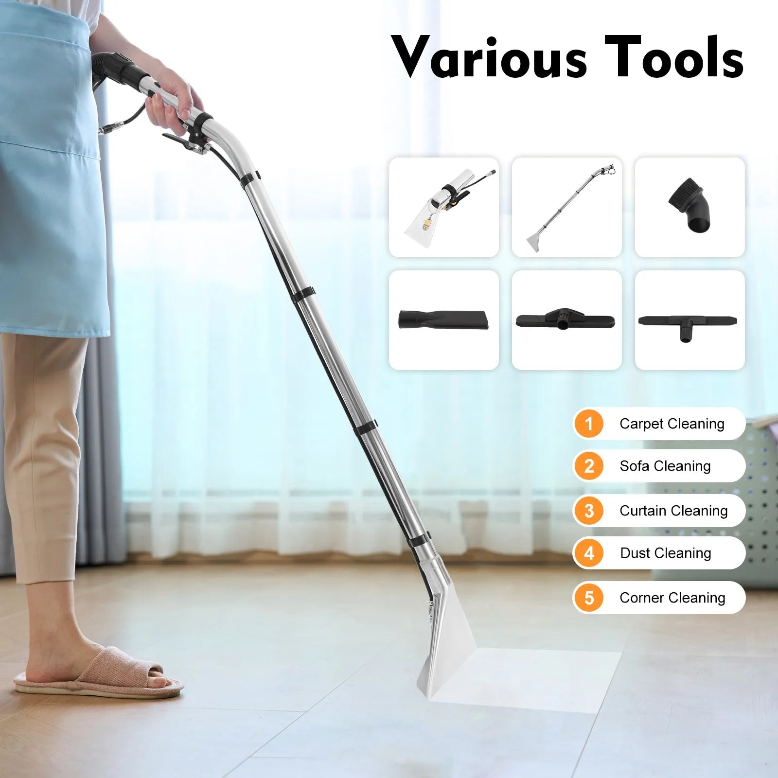 3in1 40L Commercial Carpet Cleaning Machine,Vacuum Cleaner Extractor