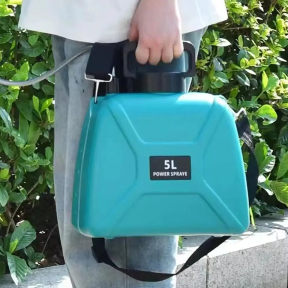 Rechargeable 5L Automatic Electric Garden Sprayer portable Handheld Atomizing Shoulder Sprinkler Garden Watering Can Tool