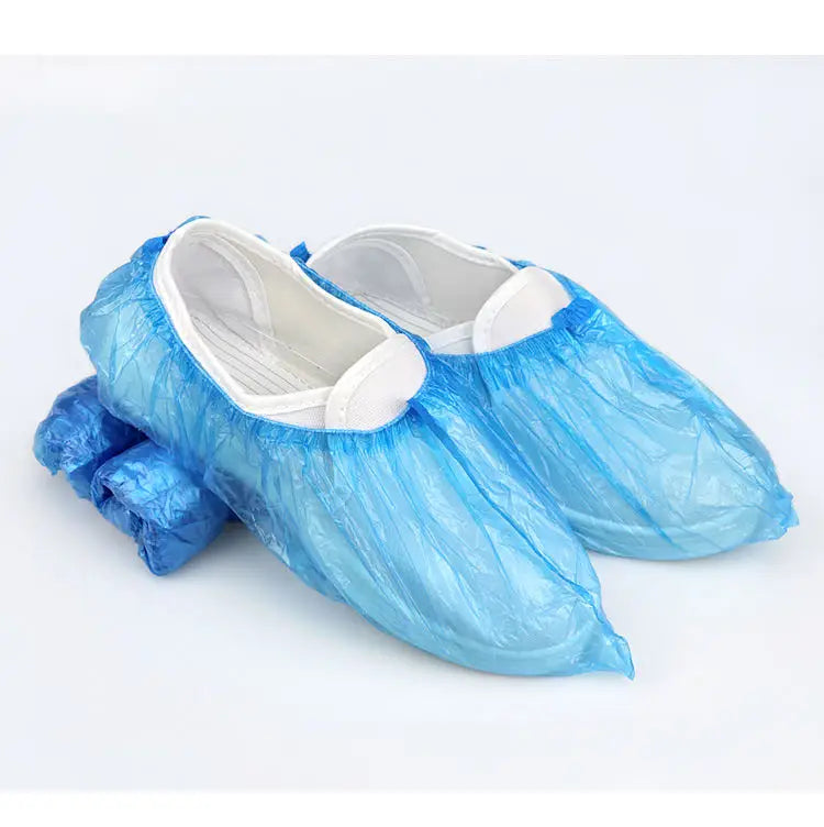 100-1000pcs Disposable Waterproof Shoe Cover Plastic Non-slip Foot Cover Indoor PE Padded Overshoes Rain Mud-proof Shoe Cover