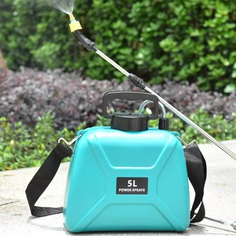 Rechargeable 5L Automatic Electric Garden Sprayer portable Handheld Atomizing Shoulder Sprinkler Garden Watering Can Tool